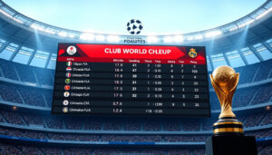 FIFA Club World Cup -sarjataulukot: sijoitukset ja tilastot