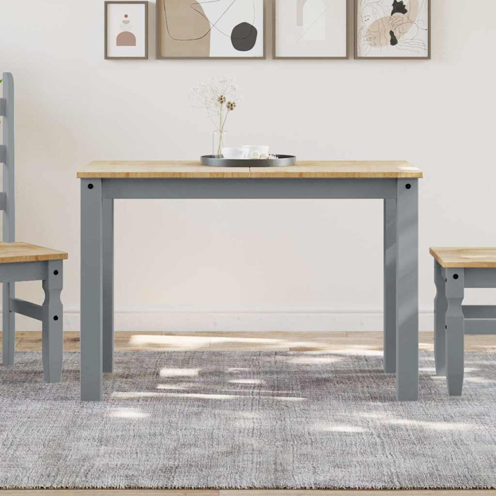 vidaXL Ruokapöytä Panama harmaa 112x60x75 cm